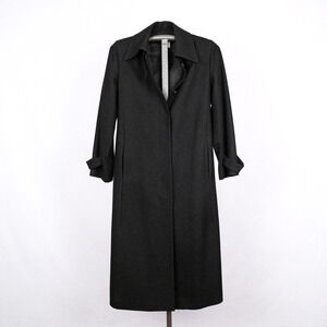 Harve Benard Holtzman Women's Classic Black Wool Blend Coat SZ 8 Petite Belarus